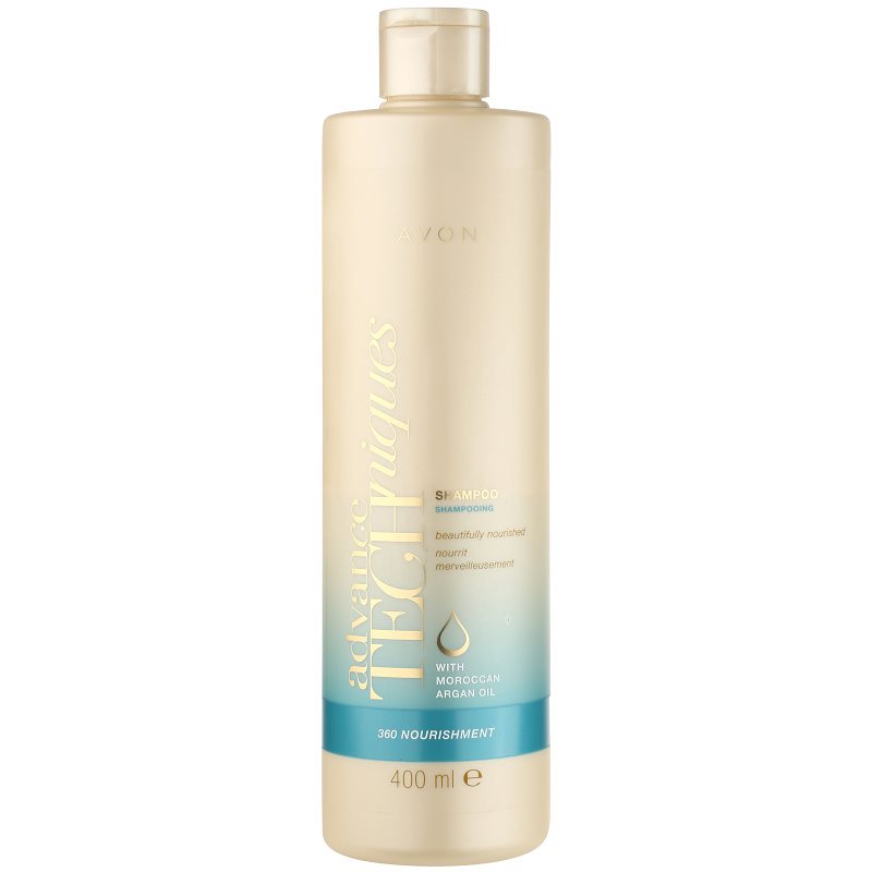 Avon Advance Techniques 360 Nourishment hranilni šampon z maroškim arganovim oljem za vse tipe las 400 ml