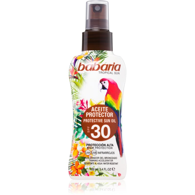 Babaria Tropical Sun ochranný olej pro podporu opálení SPF 30 100 ml Image