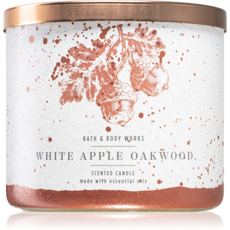 

Bath & Body Works White Apple Oakwood aроматична свічка І