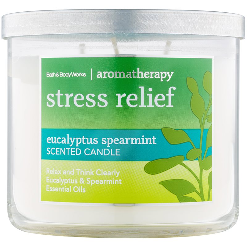 Bath & Body Works Stress Relief Eukalyptus Spearmint vonná svíčka 411 g Image