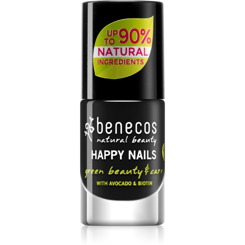 Benecos Happy Nails pečující lak na nehty odstín Licorice 5 ml