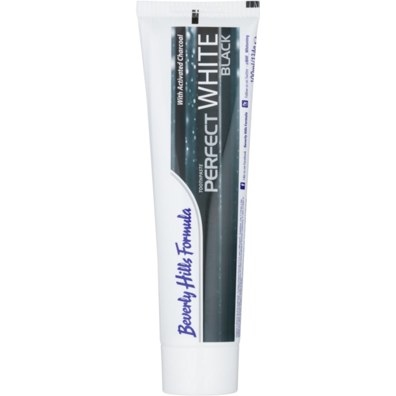 Beverly Hills Formula Perfect White Black bělicí zubní pasta s aktivním uhlím pro svěží dech příchuť Fresh Mint 100 ml Image