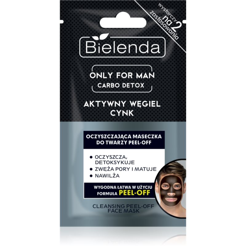 Bielenda Only for Men Carbo Detox exfoliační čisticí pleťová maska 2 x 6 g