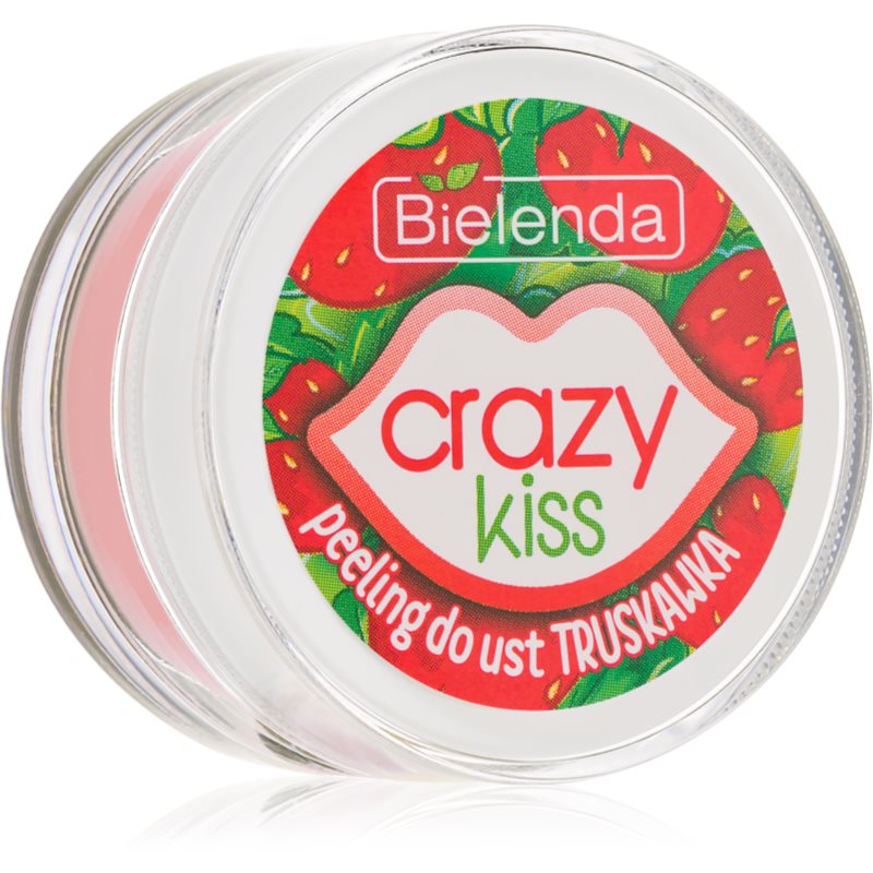 Bielenda Crazy Kiss Strawberry zjemňující cukrový peeling na rty 15 g