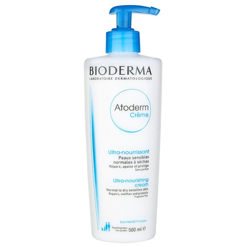 Bioderma Atoderm Cream crema corporal nutritiva para piel normal a seca y sensible sin perfume 500 ml