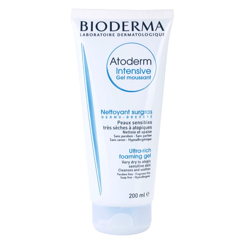 Bioderma Atoderm Intensive Gel Moussant gel nutritivo espumizante  para pieles muy secas, sensibles y atópicas 200 ml