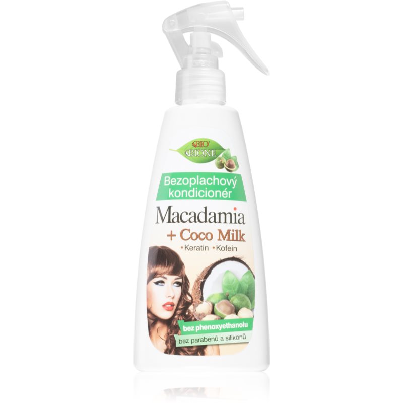 Bione Cosmetics Macadamia + Coco Milk bezoplachový kondicionér ve spreji 260 ml