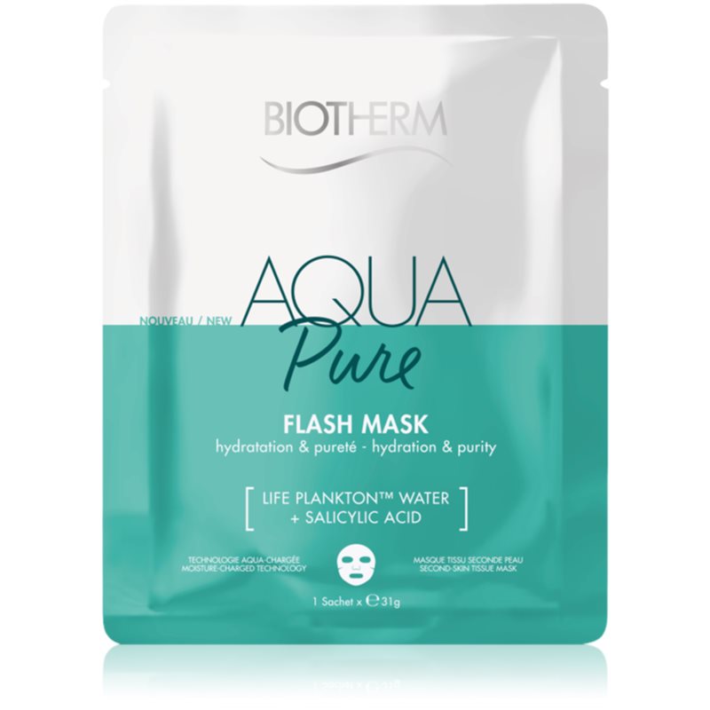 Biotherm Aqua Pure Super Concentrate plátýnková maska s hydratačním účinkem pro regeneraci pleti 35 g