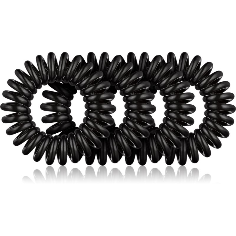 BrushArt Hair Rings Natural ластици за коса 4 бр Black 4 бр.