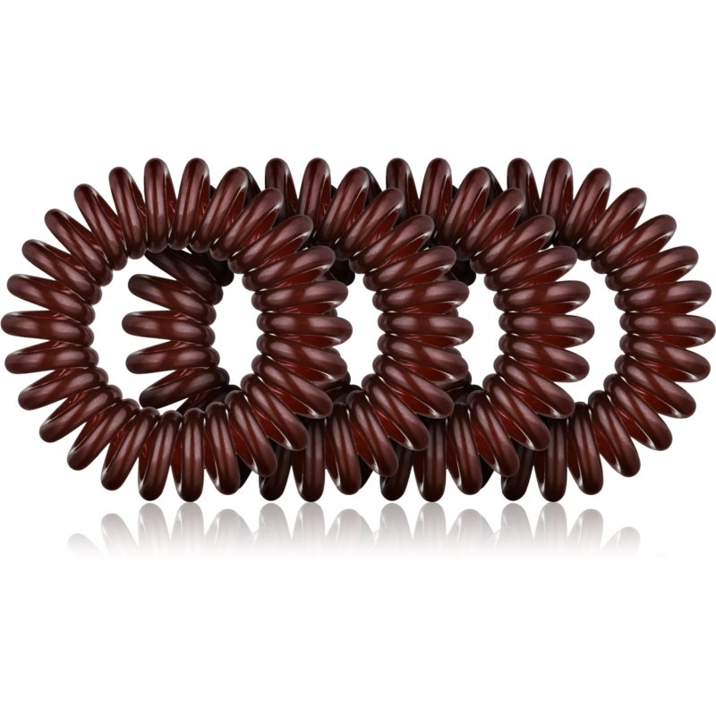 BrushArt Hair Rings Natural elastike za lase 4 kos Brown 4 kos