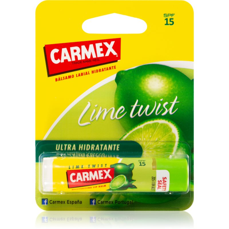 Carmex Lime Twist hydratační balzám na rty v tyčince SPF 15 4,25 g