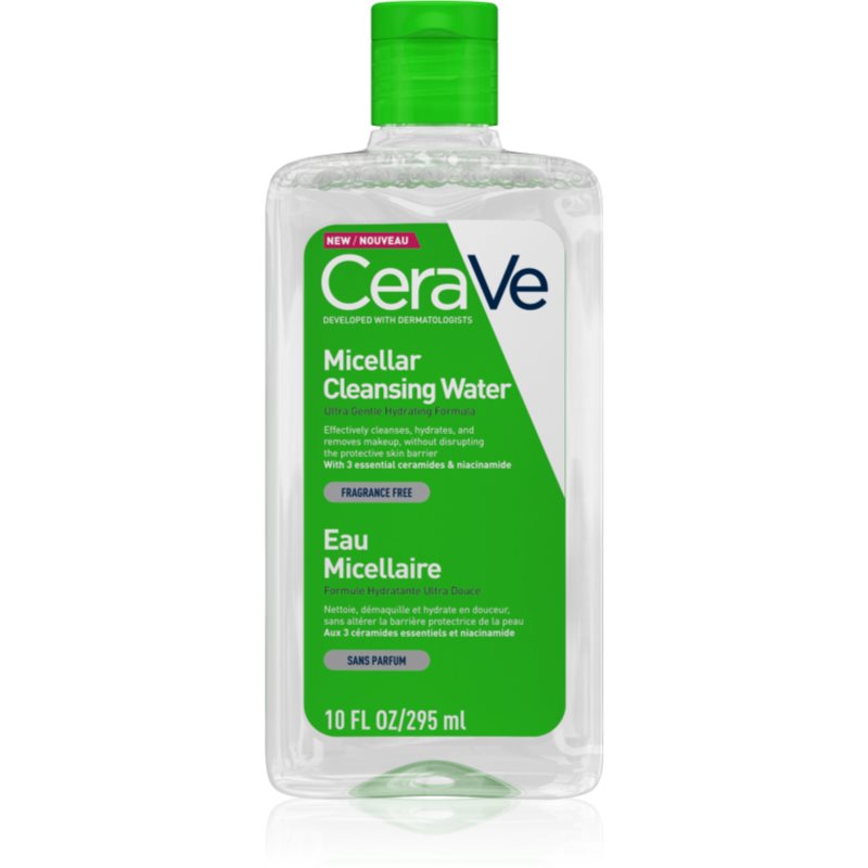 CeraVe Cleansers água micelar de limpeza com efeito hidratante 295 ml