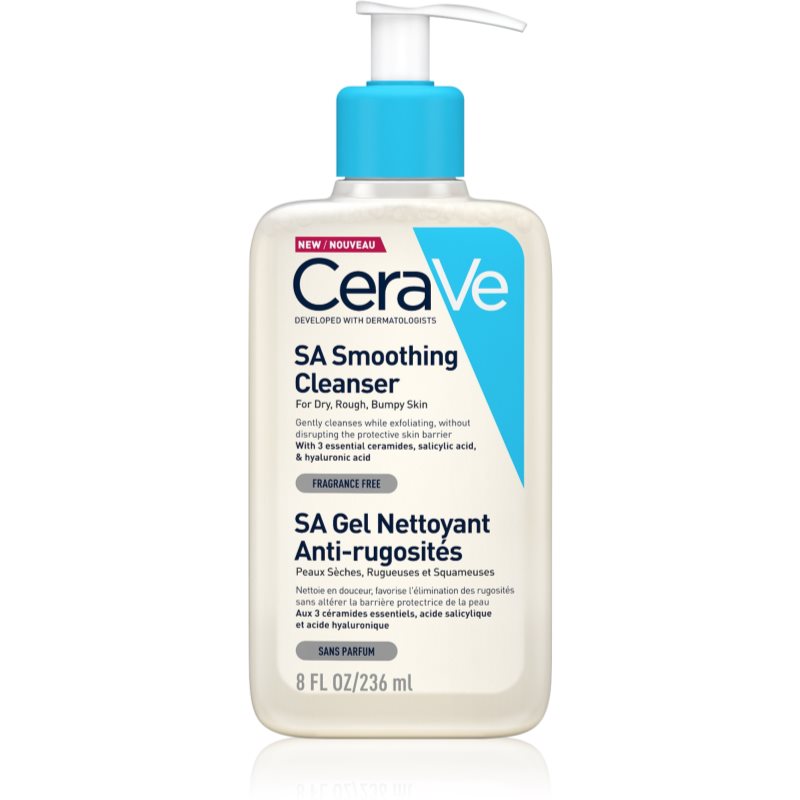 CeraVe SA Reinigungs- und Enthärtungsemulsionen für normale und trockene Haut 236 ml