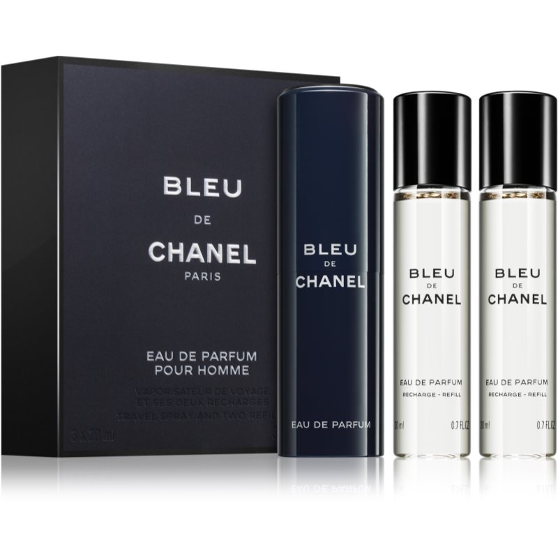 Chanel Bleu de Chanel parfumska voda (3x polnilo) za moške 3 x 20 ml
