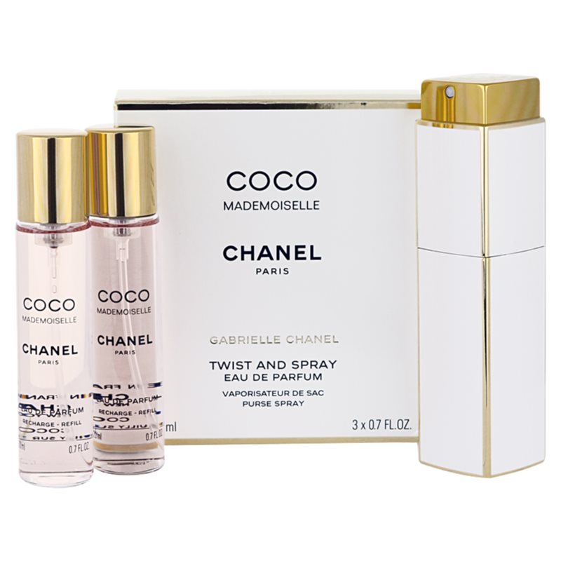 Chanel Coco Mademoiselle Eau de Parfum (1x vap.recarregável + 2 x recarga) para mulheres 3x20 ml