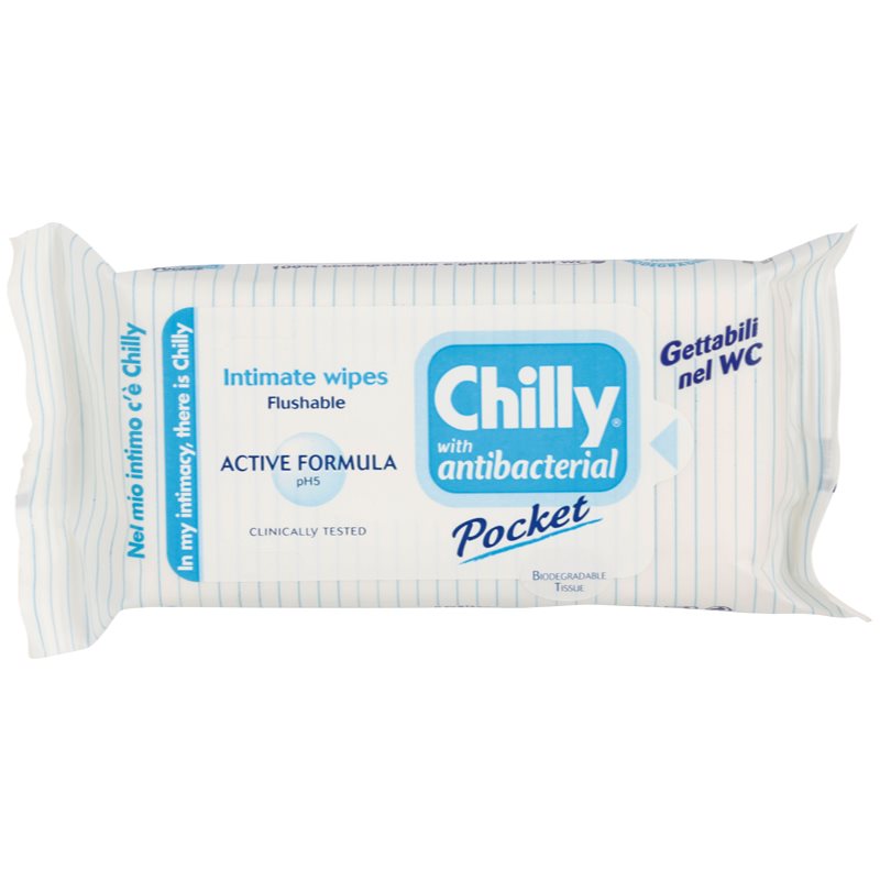 Chilly Intima Antibacterial ubrousky pro intimní hygienu 12 ks