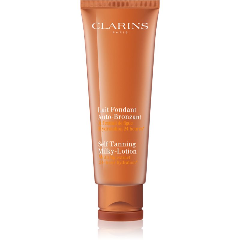 Clarins Self Tanning Milky-Lotion creme autobronzeador para corpo e rosto com efeito hidratante 125 ml