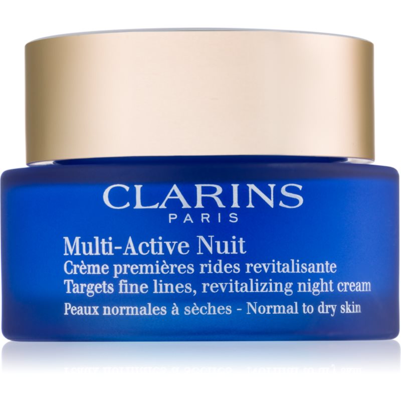 Clarins Multi-Active Night нощен ревитализищ крем за фини бръчки за нормална и суха кожа 50 мл.