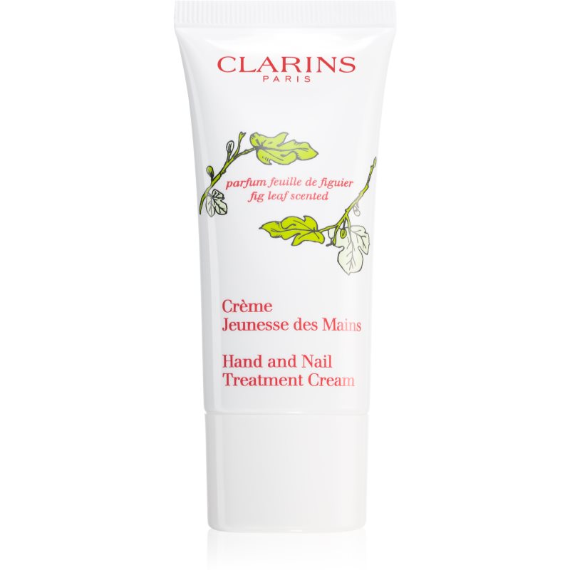 Clarins Hand and Nail Treatment Care crema suavizante para manos y uñas con aroma a hojas de higuera 30 ml