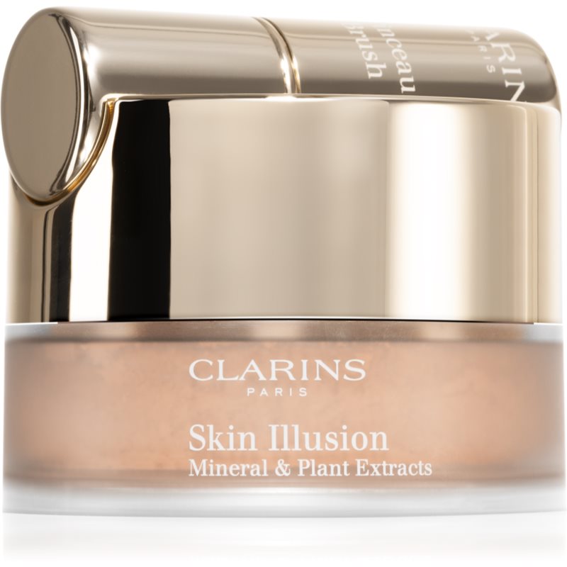 Clarins Skin Illusion Loose Powder Foundation pudrasti make-up s čopičem odtenek 107 Beige 13 g