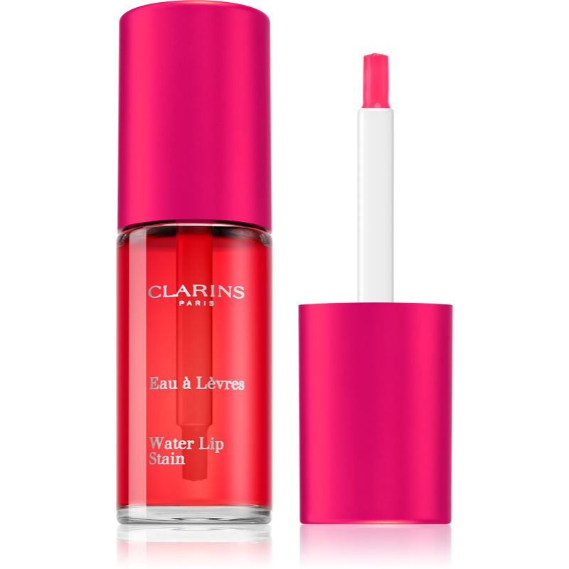 Clarins Water Lip Stain Gloss mate com efeito hidratante tom 01 Rose Water 7 ml