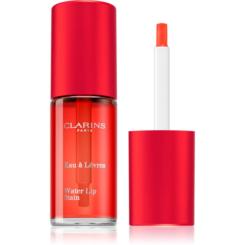 Clarins Water Lip Stain гланц за устни с матиращ ефект с хидратиращ ефект цвят 02 Orange Water 7 мл.