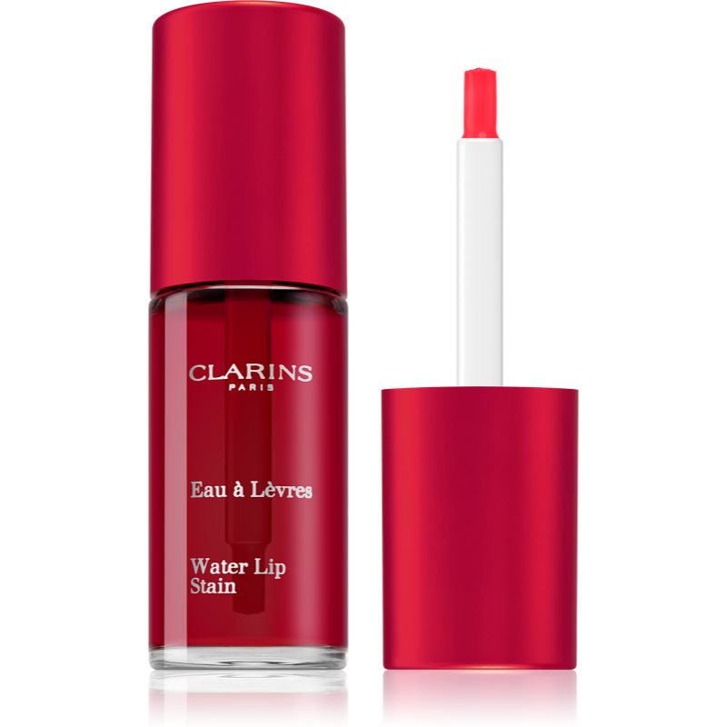 Clarins Water Lip Stain Gloss mate com efeito hidratante tom 03 Red Water 7 ml