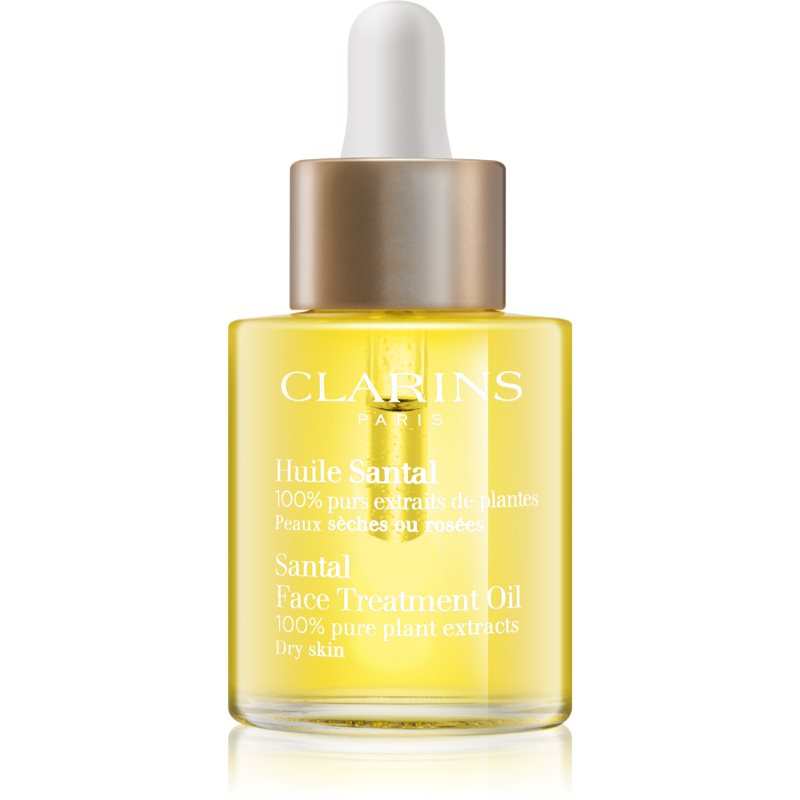Clarins Santal Face Treatment Oil успокояващо и регенериращо масло за суха кожа 30 мл.