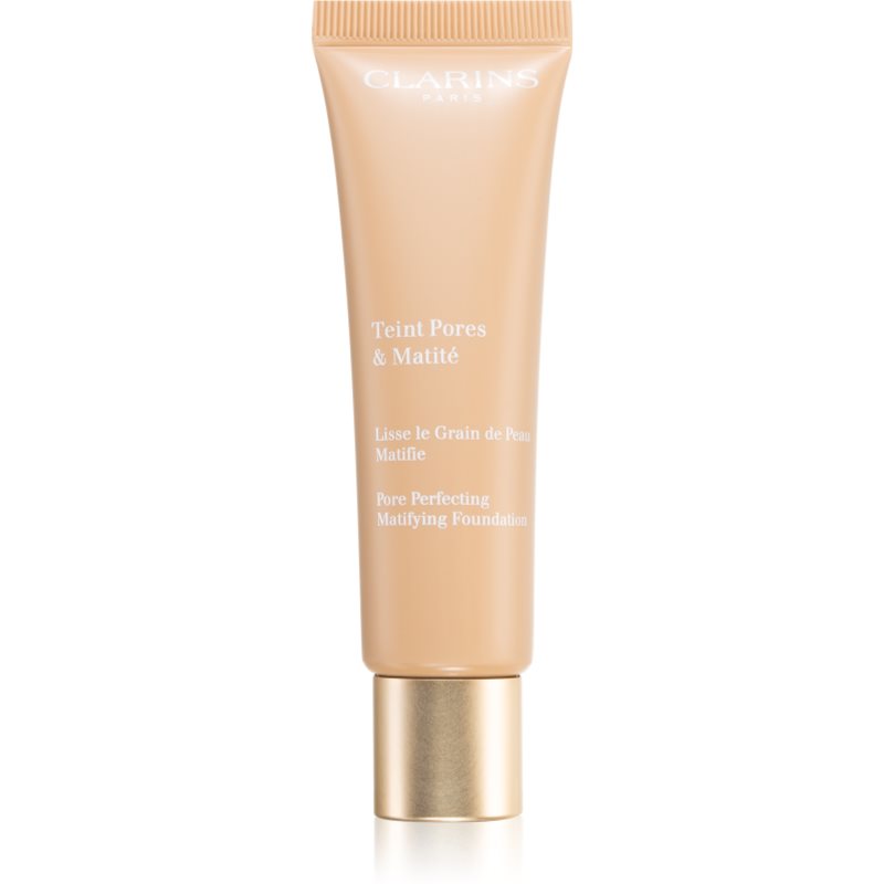 Clarins Pore Perfecting Matifying Foundation maquillaje matificante para suavizar poros abiertos tono 05 Nude Cappuccino 30 ml