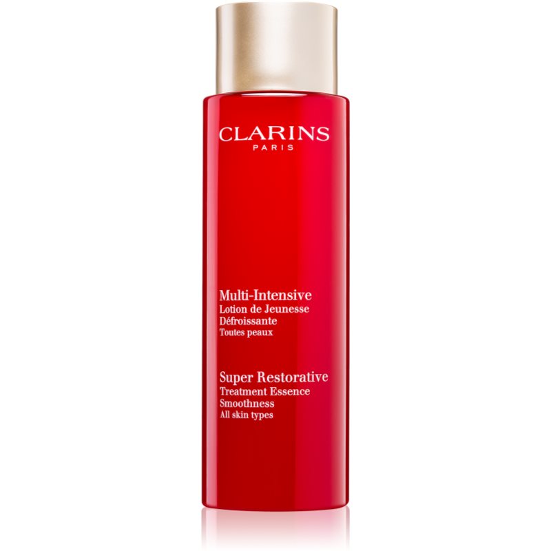 Clarins Super Restorative Treatment Essence esencia hidratante para iluminar y alisar la piel 200 ml