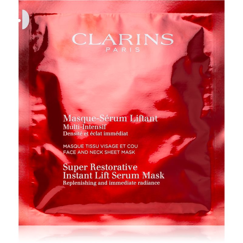 Clarins Super Restorative Instant Lift Serum Mask máscara facial concentrada rejuvenescedora 5x30 ml