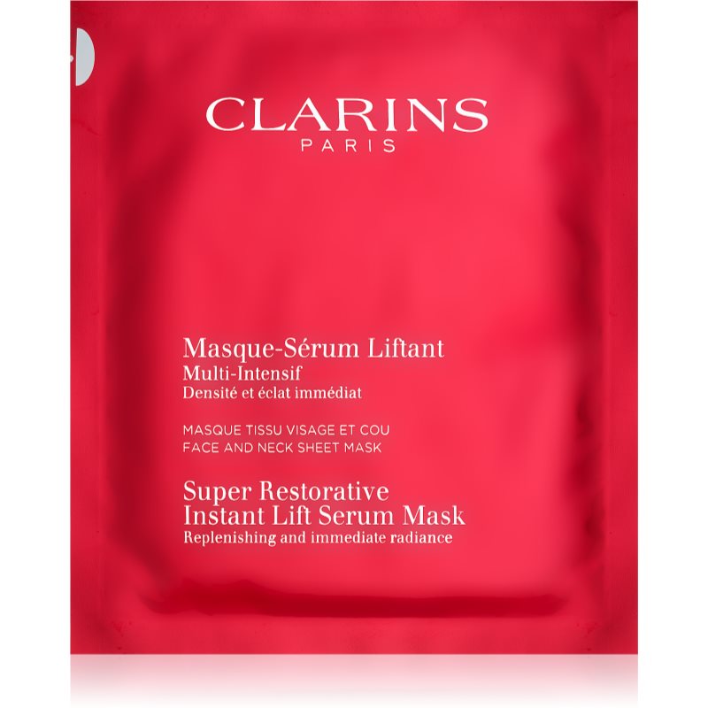 Clarins Super Restorative Instant Lift Serum Mask máscara renovadora para alisamento instantaneo das rugas 30 ml