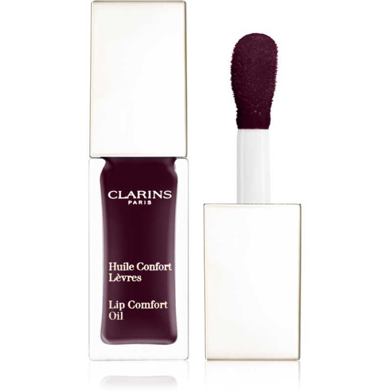 Clarins Instant Light Lip Comfort Oil подхранваща грижа за устни цвят 08 Blackberry 7 мл.