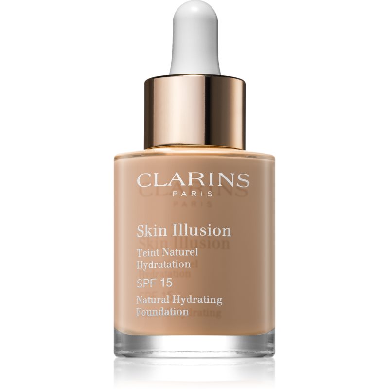 Clarins Skin Illusion Natural Hydrating Foundation maquillaje hidratante iluminadora SPF 15 tono 105 Nude 30 ml
