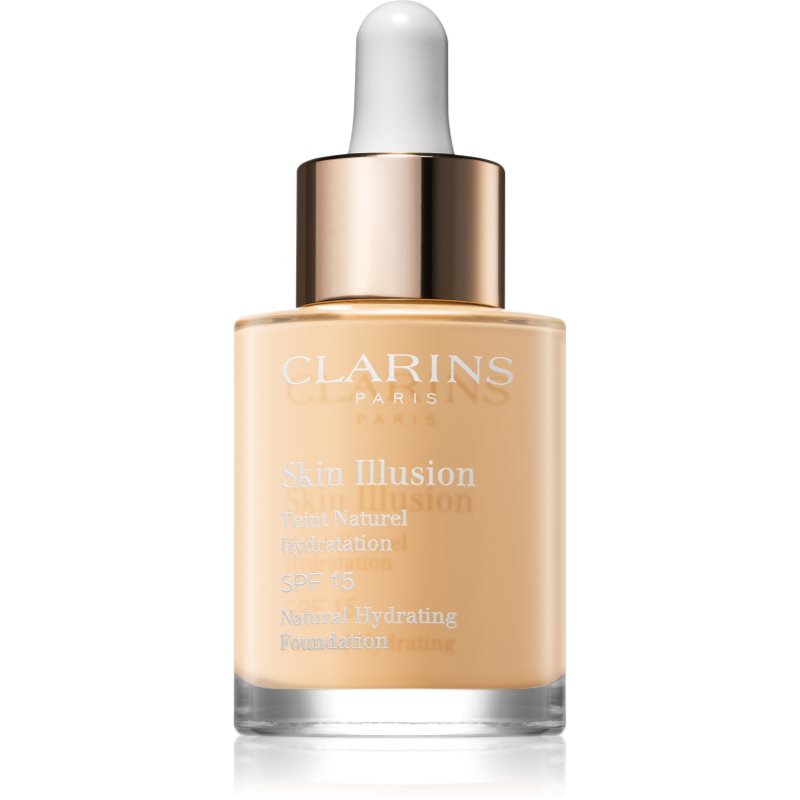 Clarins Skin Illusion Natural Hydrating Foundation maquillaje hidratante iluminadora SPF 15 tono 108 Sand 30 ml