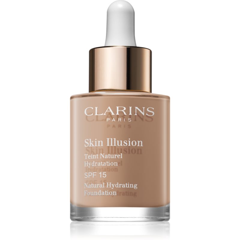 Clarins Skin Illusion Natural Hydrating Foundation maquillaje hidratante iluminadora SPF 15 tono 30 ml