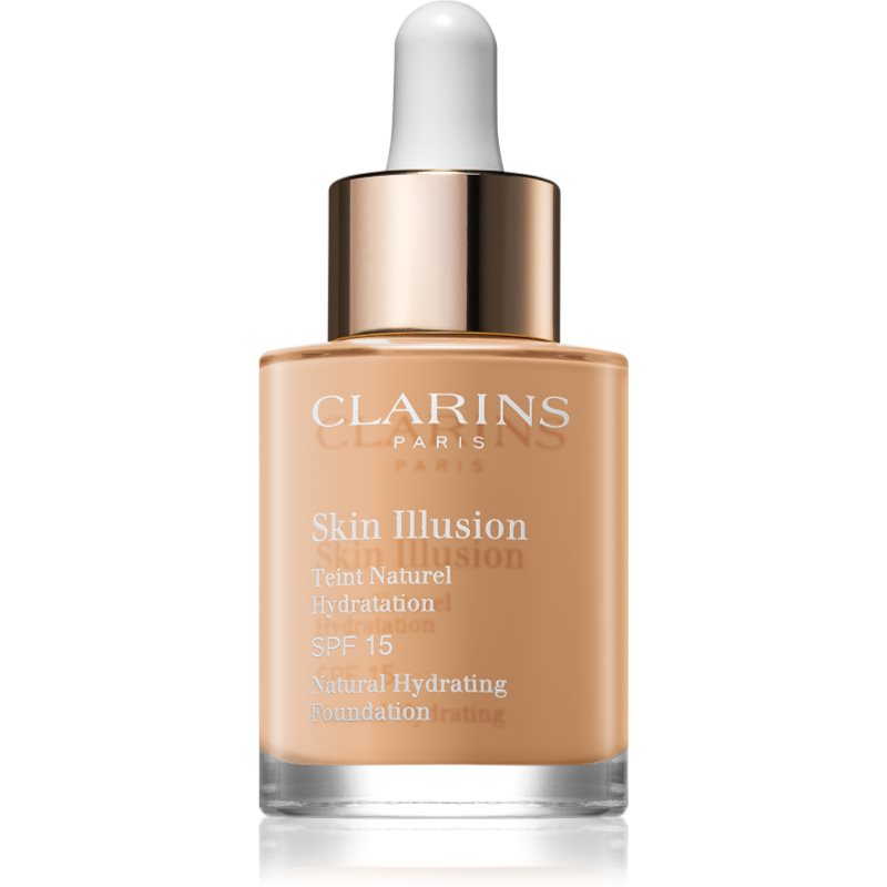 Clarins Skin Illusion Natural Hydrating Foundation maquillaje hidratante iluminadora SPF 15 tono 112.3 Sandalwood 30 ml