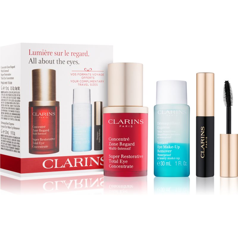 Clarins для глаз отзывы. Clarins зимний набор. Clarins Yey. База для глаз кларанс. Clarins all about Eyes Set купить.