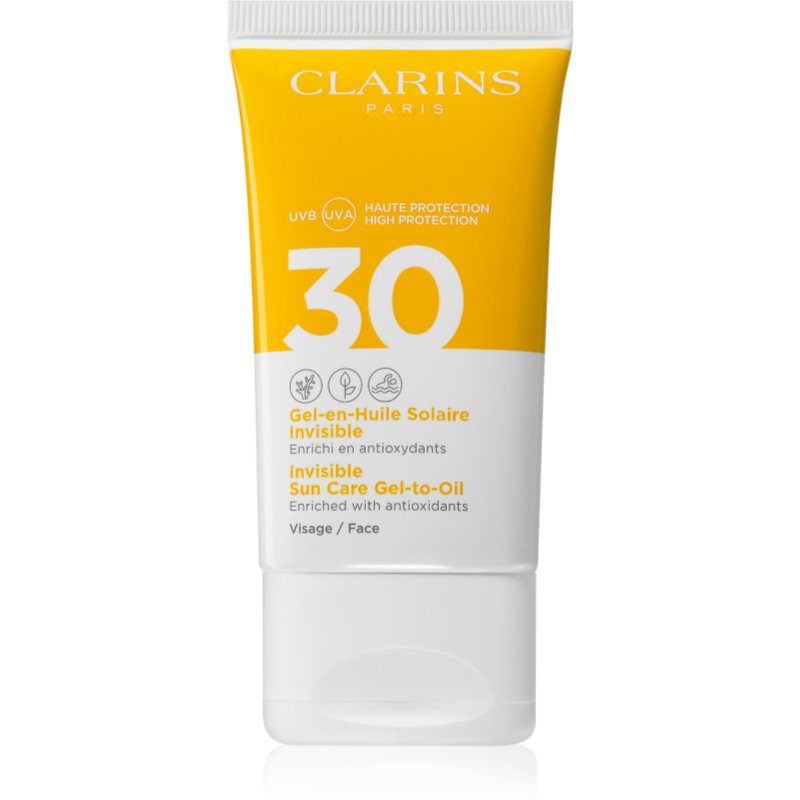 Clarins Invisible Sun Care Gel-to-Oil Bräunungsfluid für das Gesicht SPF 30 50 ml