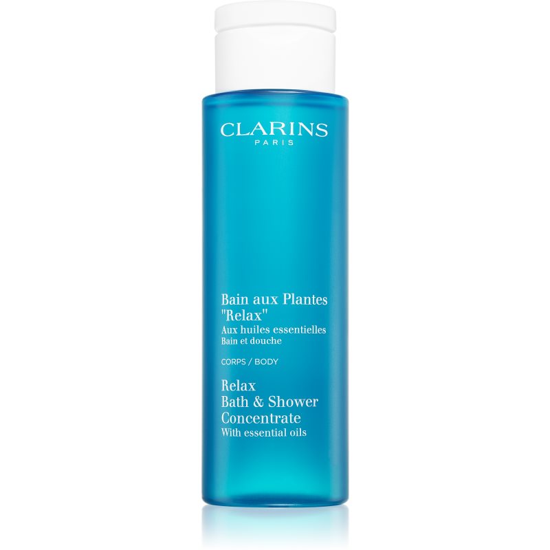 Clarins Relax Bath & Shower Concentrate banho relaxante e gel banho com óleos essenciais 200 ml