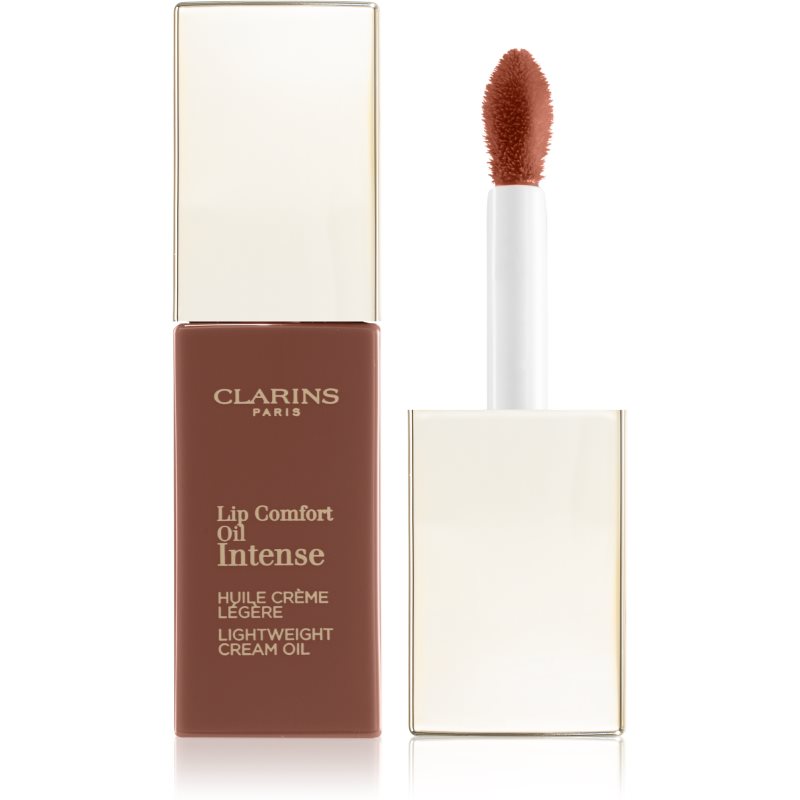Clarins Lip Comfort Oil Intense маслен гланц за устни  с подхранващ ефект цвят 01 Intense Nude 6 мл.