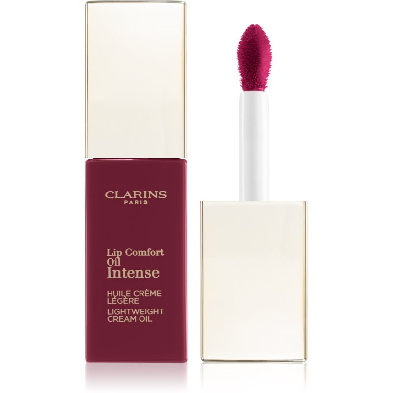 Clarins Lip Comfort Oil Intense маслен гланц за устни  с подхранващ ефект цвят 02 Intense Plum 6 мл.