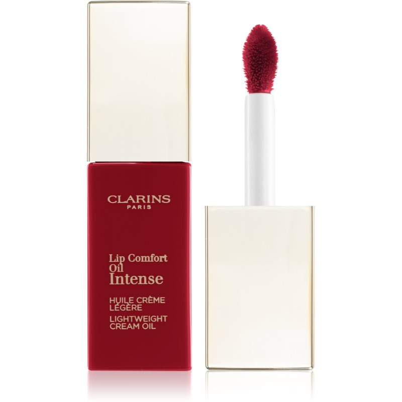 Clarins Lip Comfort Oil Intense маслен гланц за устни  с подхранващ ефект цвят 07 Intense Red 6 мл.