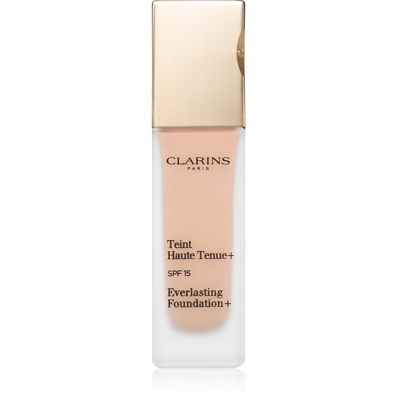 Clarins Everlasting Foundation+ maquillaje fluido de larga duración  SPF 15 tono 107 Beige  30 ml