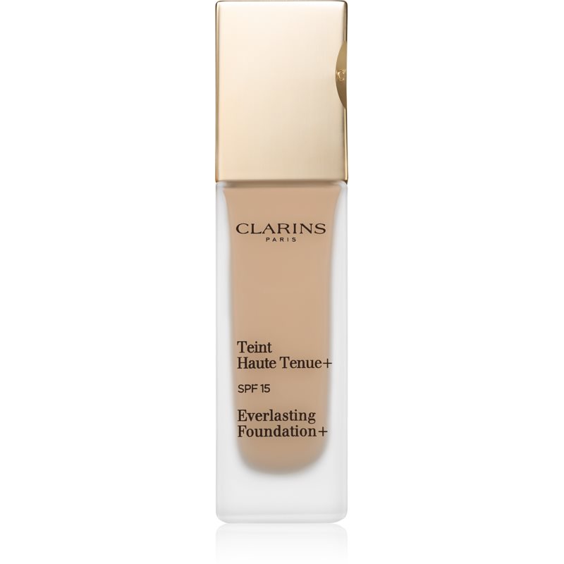 Clarins Everlasting Foundation+ maquillaje fluido de larga duración  SPF 15 tono 114 Cappuccino  30 ml