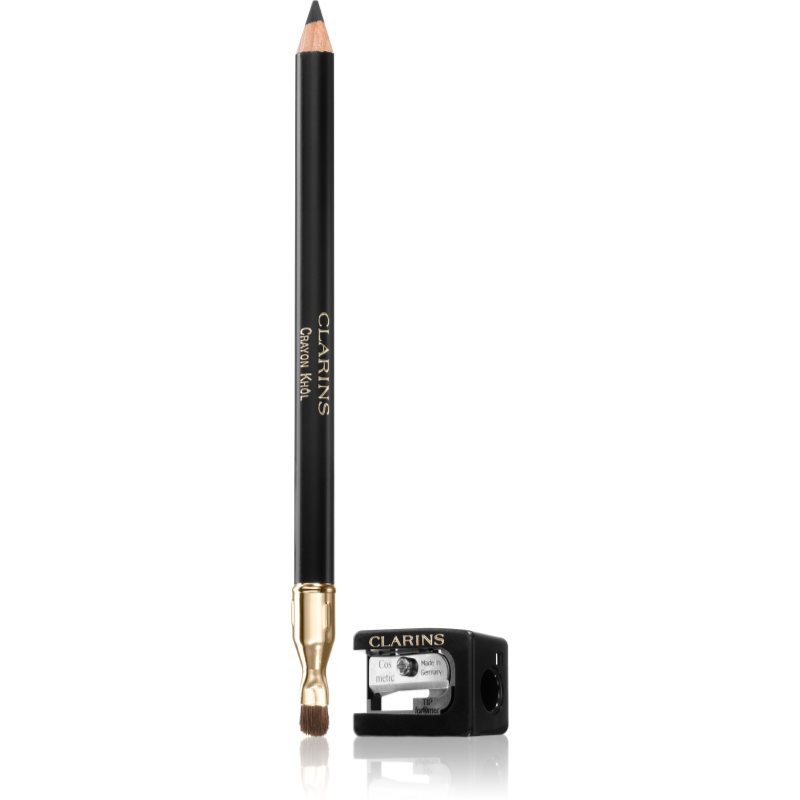 Clarins Crayon Khôl Augenstift mit Anspitzer für rauchiges Make-up 01 Carbon Black  1,05 g