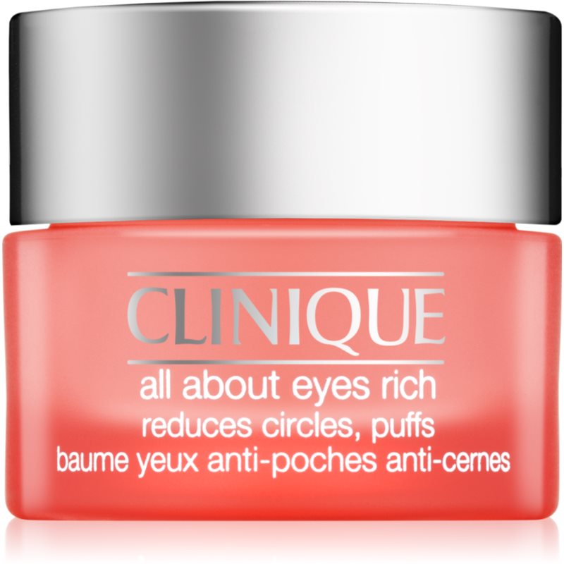 Clinique All About Eyes Rich crema hidratante para contorno de ojos antibolsas y antiojeras 15 ml