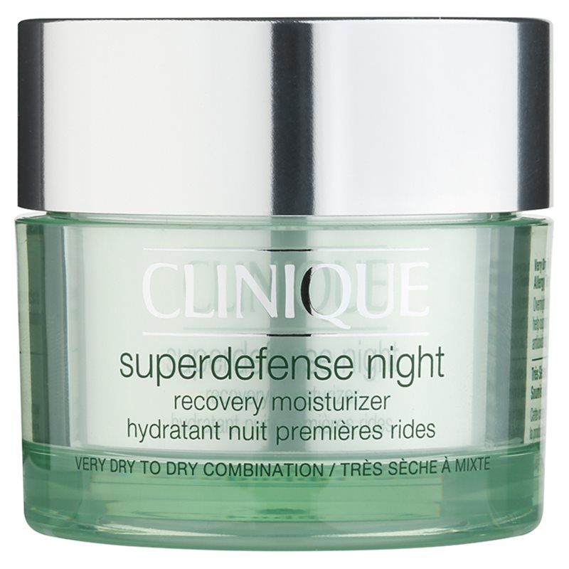 Clinique Superdefense Night creme hidratante de noite contra os primeiros sinais de envelhecimento 50 ml