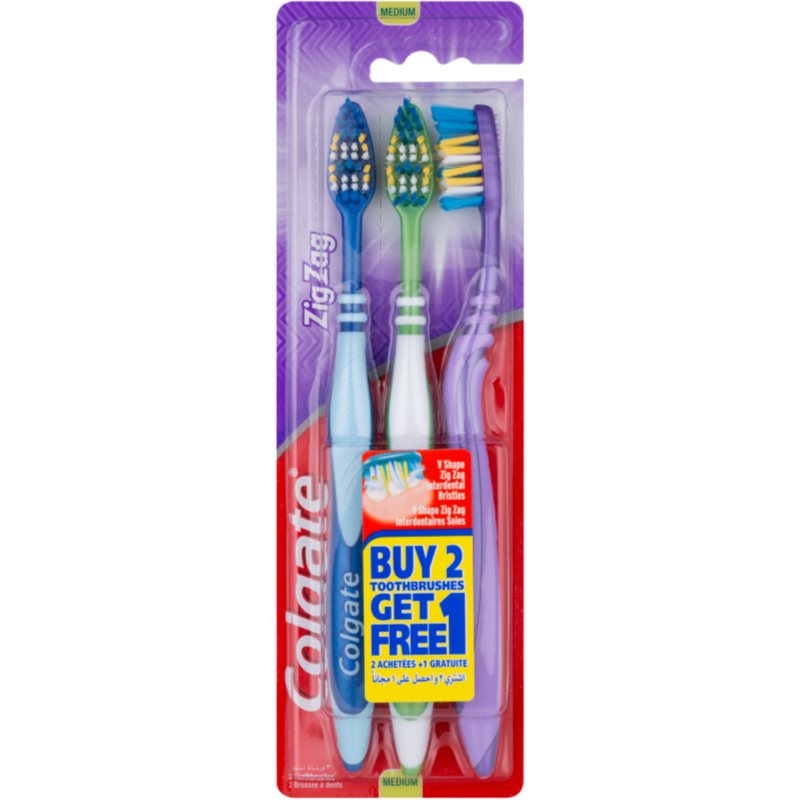 

Colgate Zig Zag зубні щіточки medium 3 шт