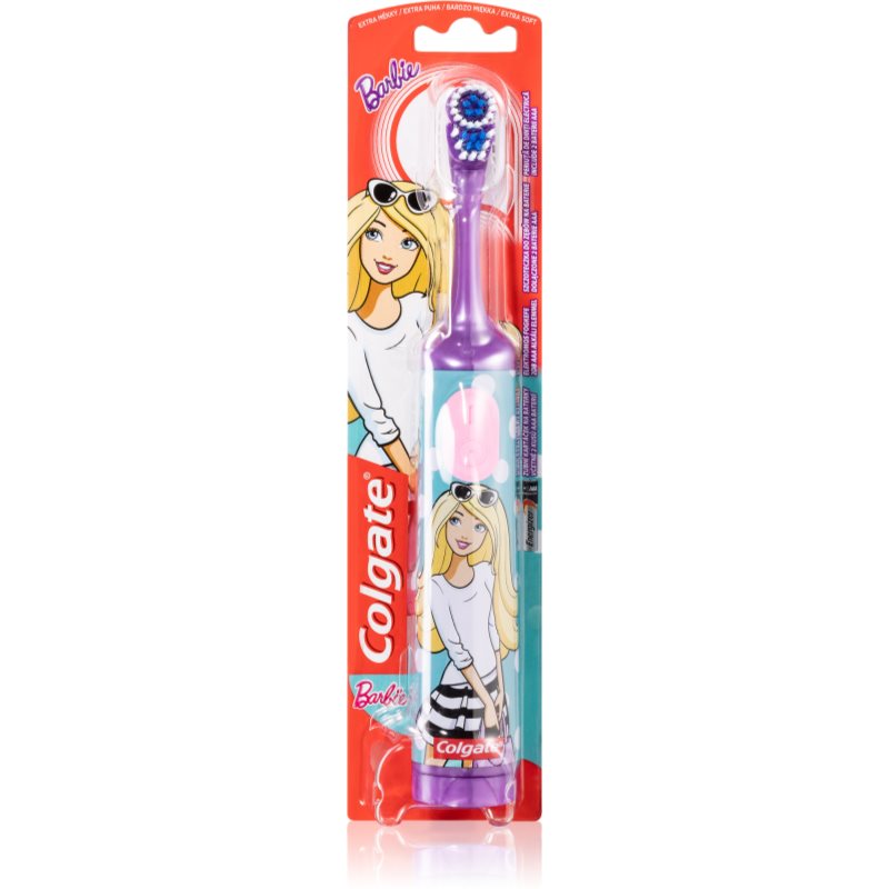Colgate Kids Barbie escova de dentes com bateria para crianças extra suave